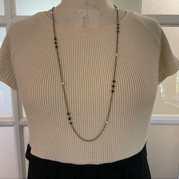 Tara Jarmon Classic Beautiful Black & Ivory Dress! - Picture 4 of 8